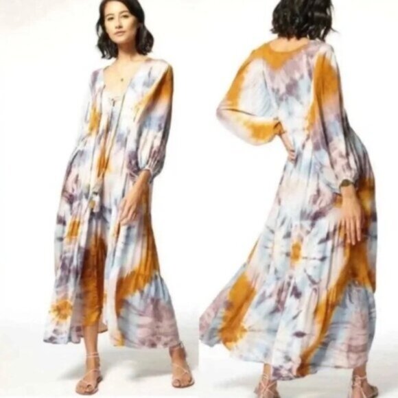 NWT Young Fabulous & Broke Dawn Tie Dye Maxi Dress - Picture 13 of 13